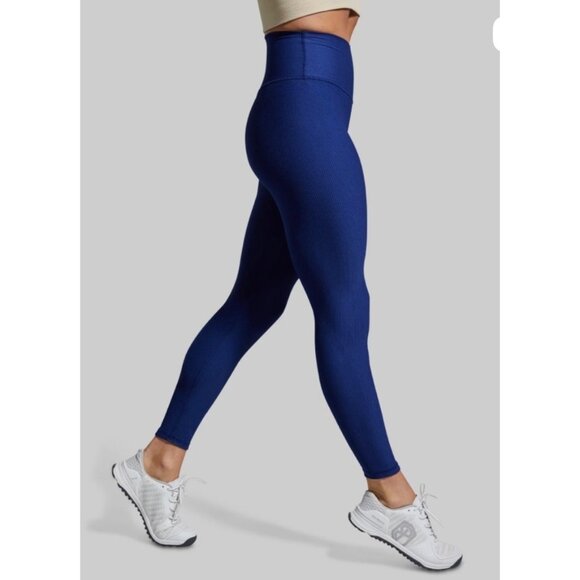 Born Primitive NWT Limitless Leggings Blue Depths Ribbed High Waist Small - Picture 10 of 10